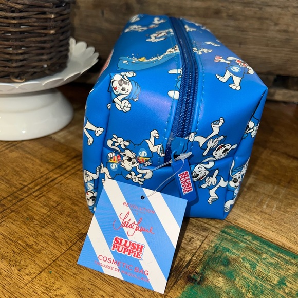 Revolution Beauty London X Jake Jamie. Blue Slush Puppie slushie cosmetic bag… - Picture 8 of 8